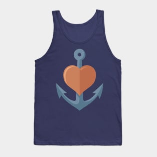 Anchor with Heart Tank Top